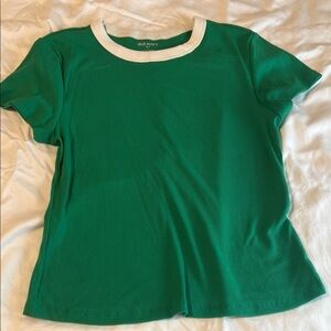 Old Navy Emerald Tee with Ivory Trim